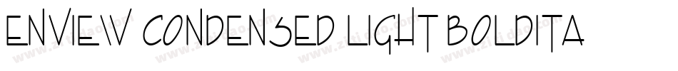 Enview Condensed Light BoldItalic字体转换